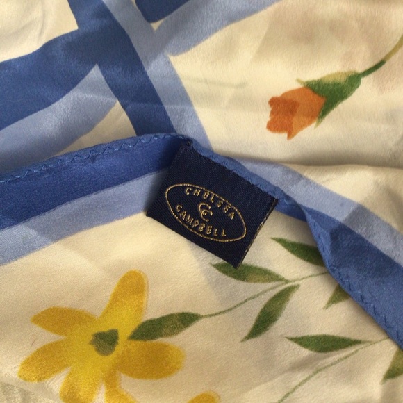 Chelsea Campbell Floral Silk Scarf women